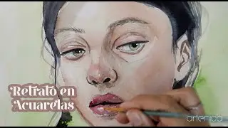 Tutorial Retrato en Acuarela 4 | Watercolor portrait tutorial | artenica