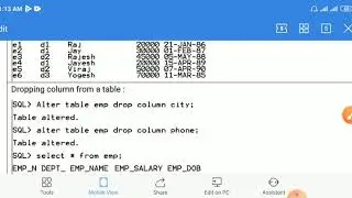 SYBCA SEM 3 RDBMS UPDATE ALTER 3