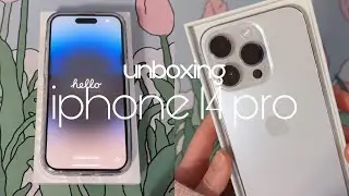unboxing the silver iphone 14 pro | accesories + camera test !