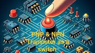 PNP and NPN Transistors as Switches |Electronics Tutorial #electronicslearning #electroniccomponents