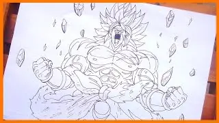 HOW TO DRAW BROLY THE LEGENDARY SUPER SAYAJIN SUPER DRAGONBALL