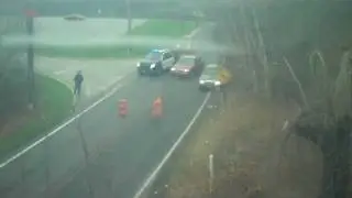 April 1, 2010 Structural damage  on overpass near Sharon, MA