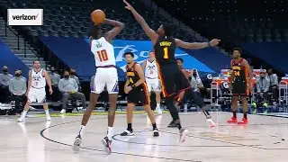 Bol Bol Filthy Crossover and Step-Back Three Pointer | Nuggets Vs Hawks 3/29/21