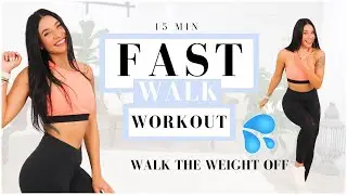 Fast Walking Workout in 15 minutes | Fat Burning walk at home