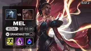 Mel vs Viktor Mid - KR Grandmaster - Patch 15.S1.2 Season 15