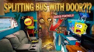 Building Custom DIY Door Separating 40ft Skoolie RV
