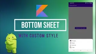 How to create bottom sheet with Custom Style Android | Kotlin [URDU|HINDI]