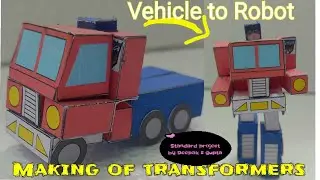 making of transformer car to robot #transformers #robottoys #transformation #new #newvideo #paper
