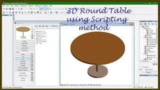 3d Round table tutorial using scripting method in archicad for beginner