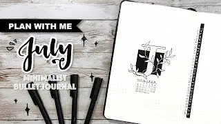 [PLAN WITH ME] July 2020 Bullet Journal | MINIMALIST (Digital Spreads Printout Provided)