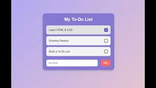 How to Create a To-Do List Using HTML & CSS | Step-by-Step Tutorial