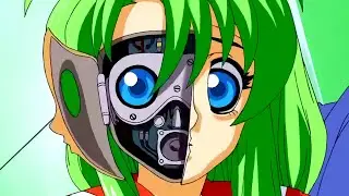 Anime robot girl malfunction scene #13/forced shut down #11/reveal scene #5