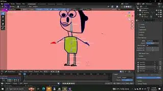 2D rigging with grease pencil blender #blender #grease #greasepencil