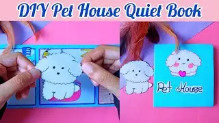 DIY Pet House Quiet Book/How to Make Paper Pet House Quiet BooK  @ToriCrafts