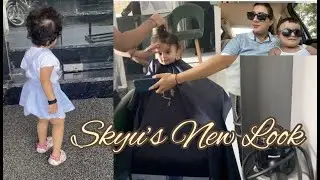 Skye's First Hair Cut | FUN moments with Skyu. #vlog