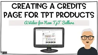 Creating a credits page for Teachers Pay Teachers