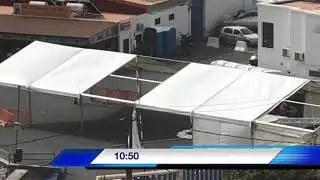 Sturm im Hafen von Vueltas, Valle Gran Rey 23.02.2020, Calima extremo, temporal de viento, polvo en