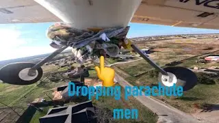 RC plane drops toy parachute men!!￼