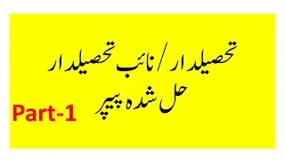 Tehsildar and Naib Tehsildar Past Paper | PPSC Past Papers | The Interview
