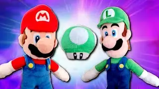Mario and Luigi find a 1up mushroom - Mario Plush Video
