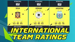NEW FIFA 17 INTERNATIONAL TEAM RATINGS