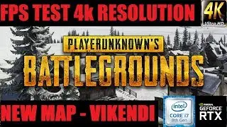 PUBG 4k FPS test i7 8700+RTX 2080. New winter map Vikendi.