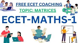 ECET-MATHS-1 | MATRICES | #telugu  #maths  #mathematics #polytechnic #diploma #ecet