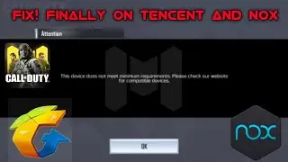 HOW TO FIX RUNNING COD MOBILE ON TENCENT GAMING BUDDY AND NOX PLAYER