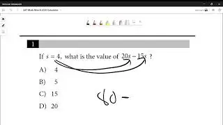 SAT Math March 2020 Calculator #1
