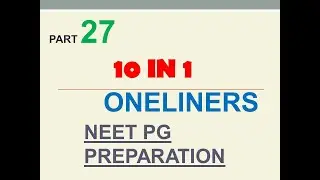 10 points in 1|PART 27| #REVISION |ONELINERS |Medical PG prpearation