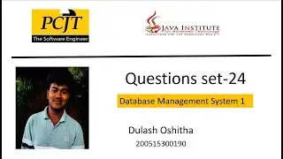 Questions set 24| Database Management System | Java Institute | Dulash Oshitha