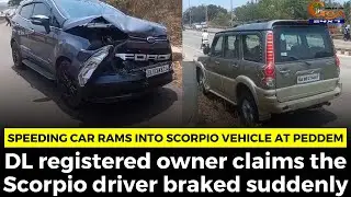 Speeding car rams into Scorpio vehicle at Peddem.