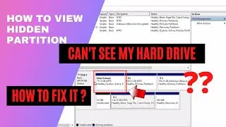 How to show hidden partition in win 10 | Can’t See My Hard Drive? | Missing Hard Drive | Lets Learn