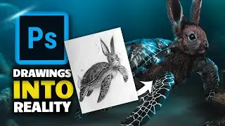 Epic Turtle Rabbit | Photoshoping Your Drawings | Manipulation | Realistified! | Epi 001 සිංහලෙන් 🇱🇰