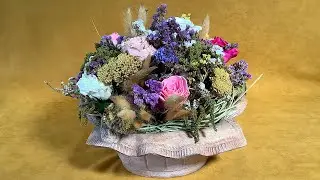 How To Make A Classic Dried Harlequin Flower Table Centrepiece