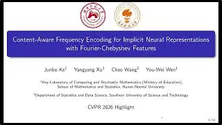 Content-Aware Frequency Encoding for Implicit Neural Representations withFourier-Chebyshev Features