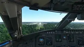Microsoft Flight Simulator - Perfect CRJ 700 Landing! - Awesome reverse thrust!!!
