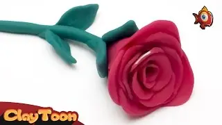 Pink flower (Rose) - Polymer clay tutorial | وردة - تشكيل صلصال