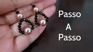 Como Fazer Bijuterias - Brinco de Pérolas Facílimo !! Passo a Passo.