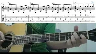 Bella Ciao (Money Heist)  - Easy Fingerstyle Guitar Playthrough Tutorial Lesson With Tabs