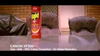 Canon XF300 Example of Colour Correction and Noise Reduction