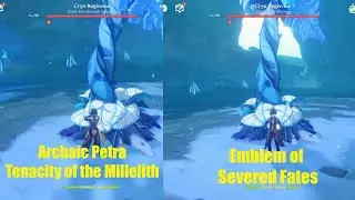 Zhongli Tenacity of the Millelith & Archaic Petra  Vs Emblem of Severed Fate || Genshin Impact