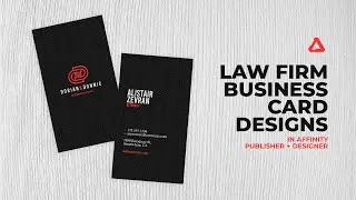 Designing Law Firm Business Cards - 3 Different Designs | Affinity Publisher + Designer Speed Art