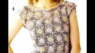 Crochet Flower Square Motif *Квадратный Мотив крючком *How to Crochet for Beginners* № 412