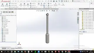How to design Rocker arm Pusher Rod in solidworks
