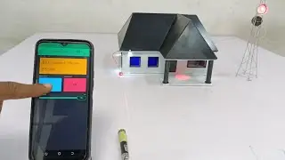 IOT Smart HOME AUTOMATION Project :Blynk app  with Esp32 board. (Laser Security, Alarm and Antenna)