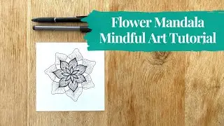 How to Draw a Flower Mandala? Mindful Art Tutorial | Unwindle
