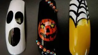 3 Halloween nail art decorations