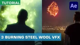 3 Epic Effects Using Burning Steel Wool Stock Footage