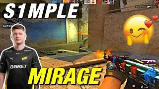 s1mple mirage faceit game 64% HS! 🔥 CSGO s1mple POV